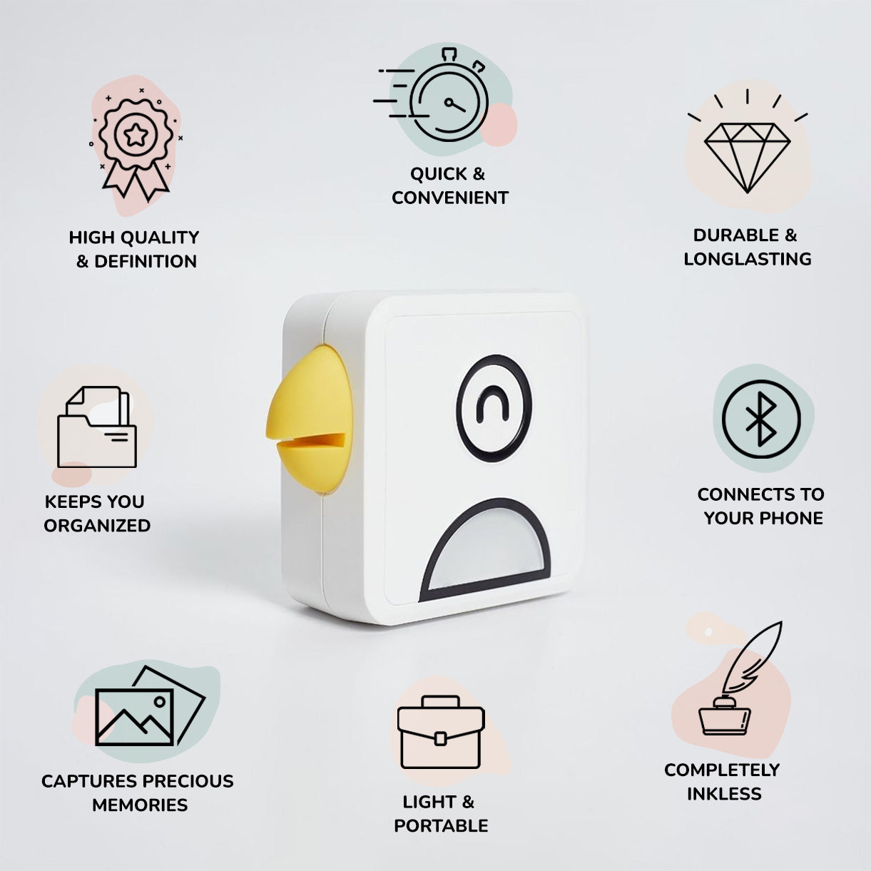 LuxRoyale Pocket Inkless Printer for Instant Photos
