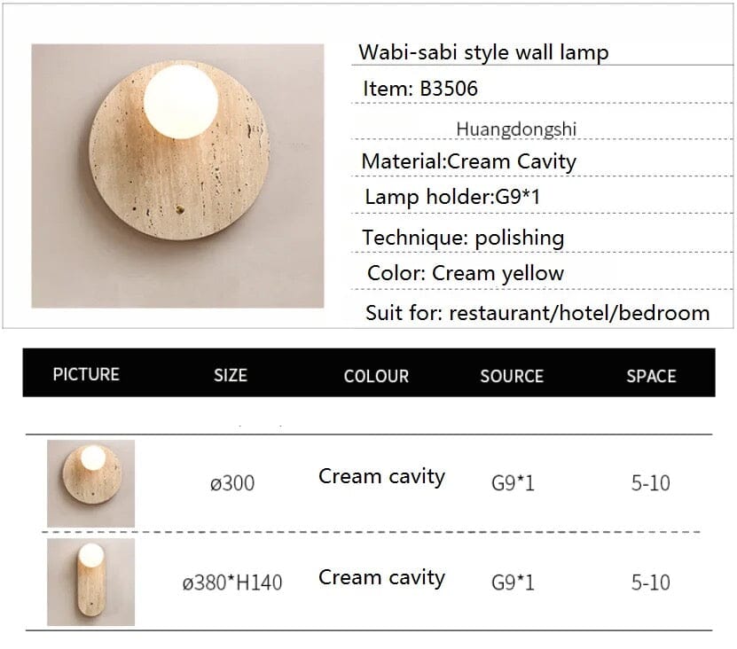 RoyaleGlow Asian Wabi Glow Lamps in Natural Marble