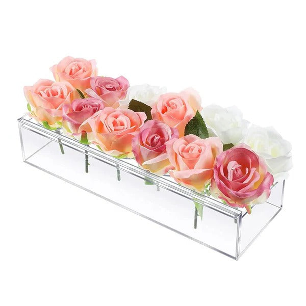 Luxora Clear Acrylic Flower Vase for Stylish Arrangements