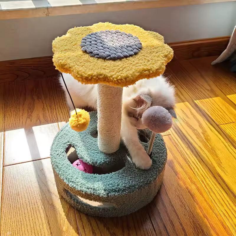 Royallure Multifunctional Cat Climbing Frame Scratch Tower with Cozy Resting Areas