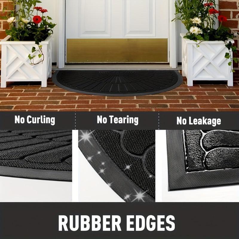 Royallure Non-Slip Semi-Circular Door Mat for Indoor and Outdoor Use, Welcome Mat