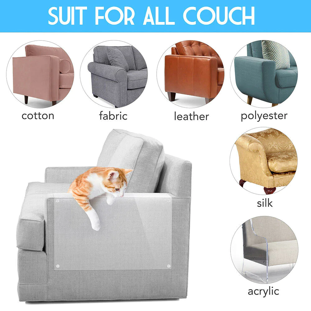 Royaleva 8PC Cat Scratch Furniture Protector Guards Anti-Scratch Couch Protector Pads