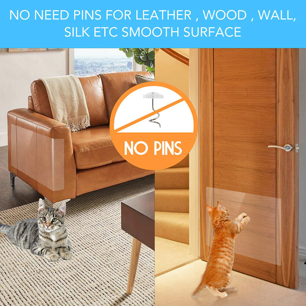 Royaleva 8PC Cat Scratch Furniture Protector Guards Anti-Scratch Couch Protector Pads