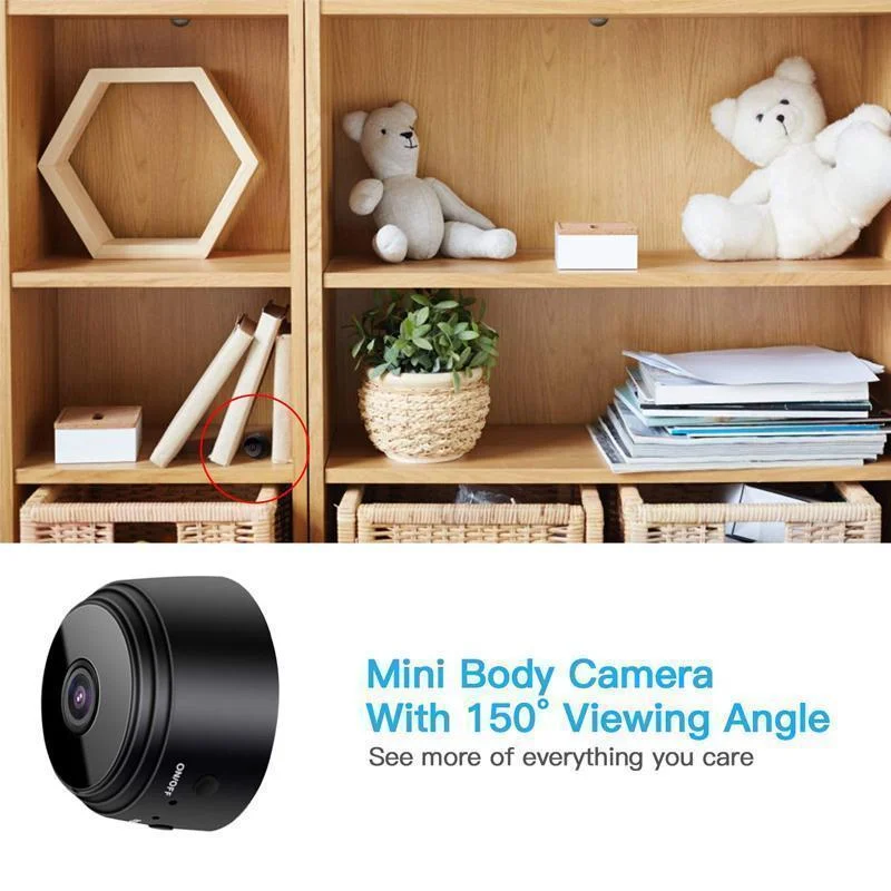 RoyaleGlow 1080p Magnetic WiFi Mini Camera for Home Security