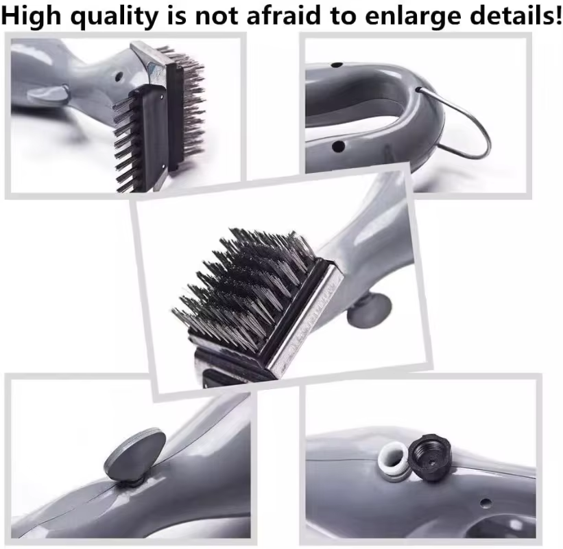 RoyaleGlow Barbecue Grill Outdoor Steam Cleaning Brush BBQ Cleaner Charcoal Scraper
