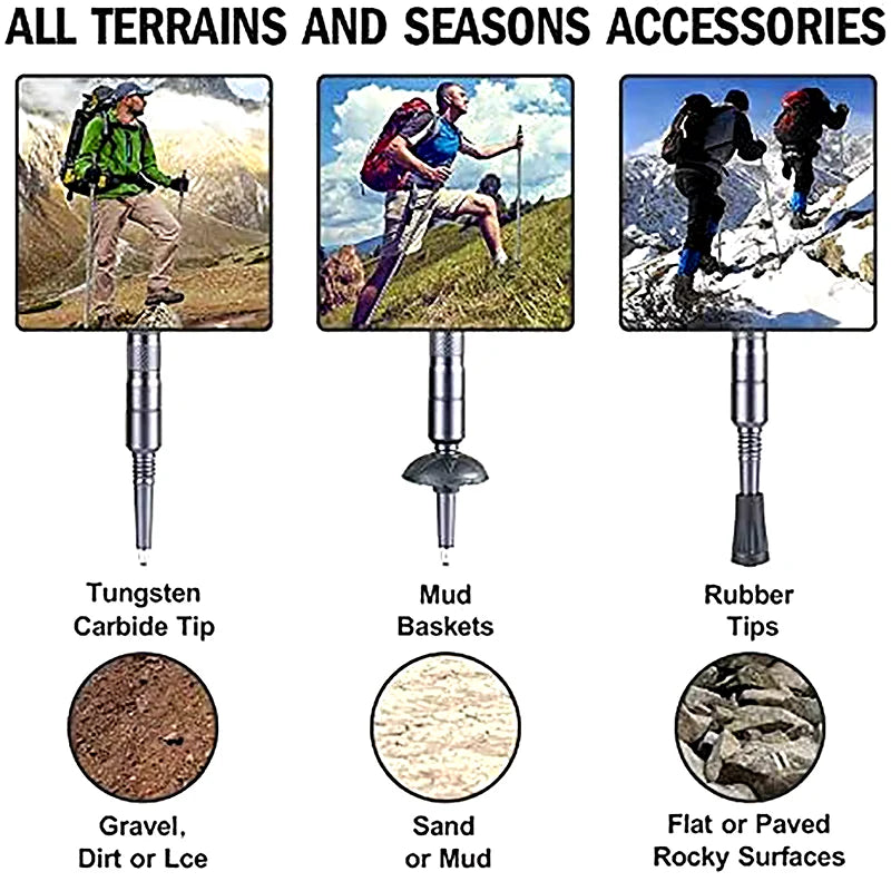 Royaleva Multi-Functional Tactical Trekking Pole - Survival Hiking Stick with Built-In Tools - Durable for Camping Adventures