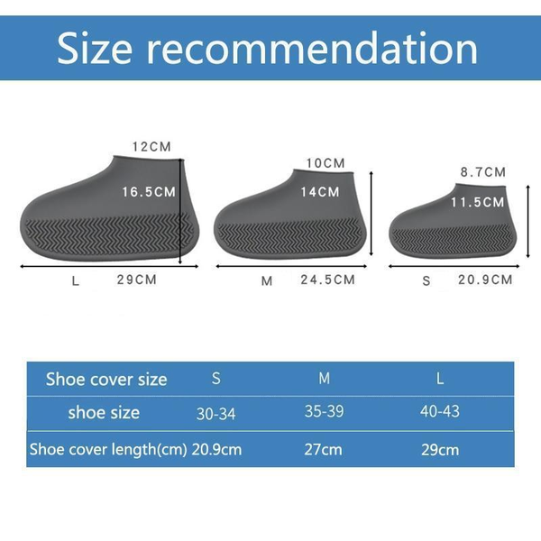LuxRoyale Ultra-Durable Silicovers Non-Slip Shoe Covers