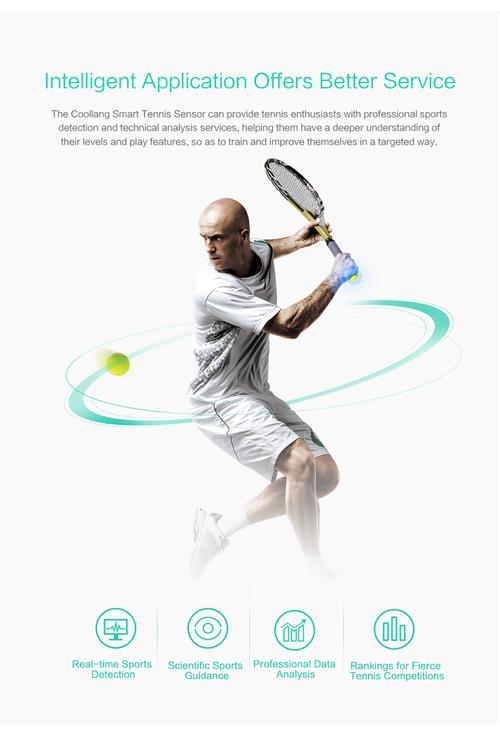 RoyaleGlow Smart Tennis Racket Sensor for Real-Time Data Tracking