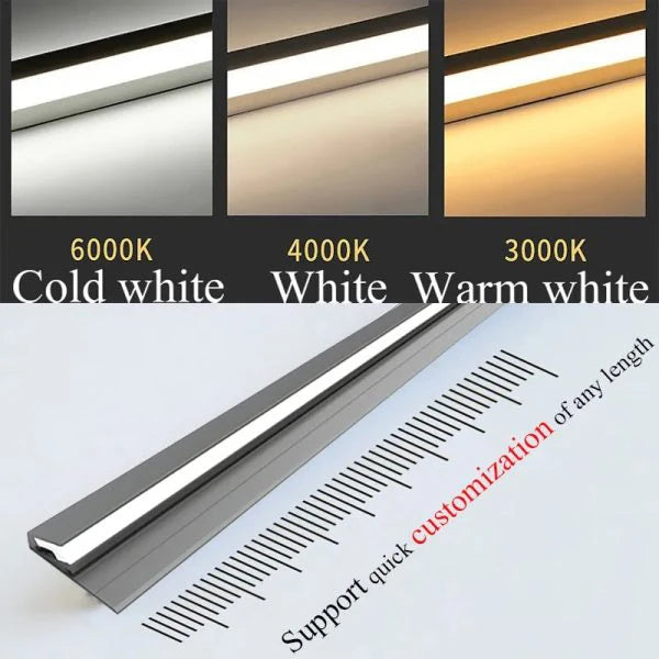 Luxora 45 Degree LED Under Cabinet Lighting Bars Invisible Ultra Thin Strips