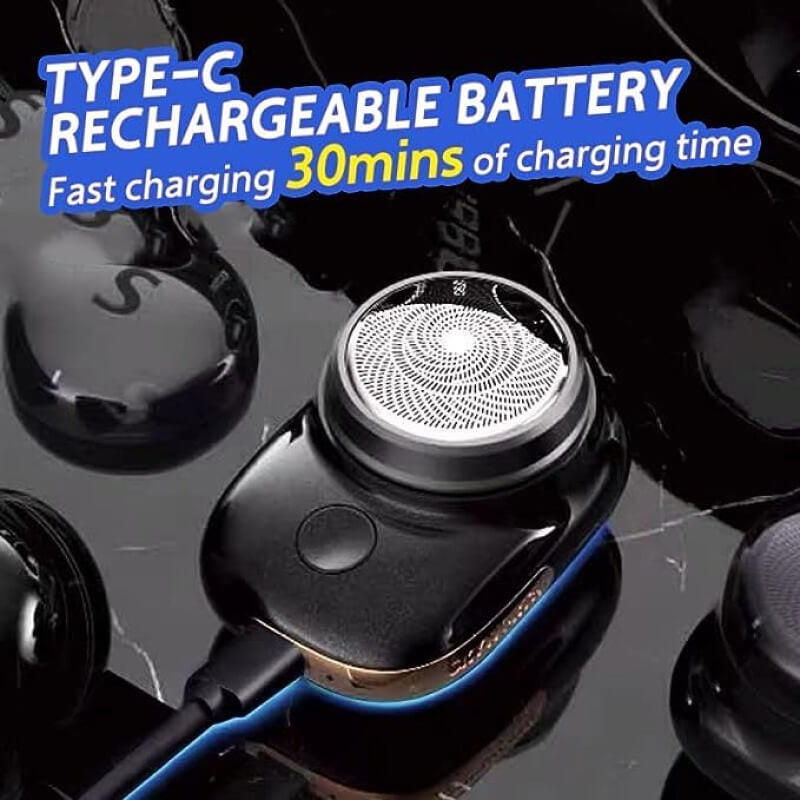 RoyaleGlow Men's Mini Electric Shaver for Smooth Shaving