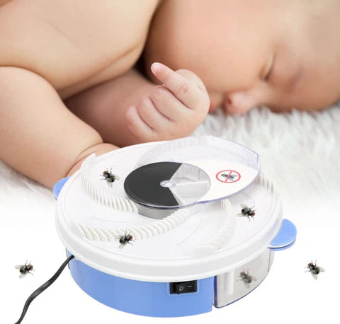 RoyaleGlow Rotating Electric Fly Trap for Indoor Use