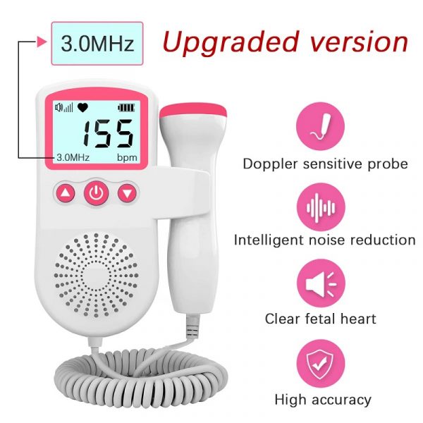 Luxora Fetal Doppler Heart Rate Monitor Home Pregnancy Baby Fetal Heart Rate Sound Detector