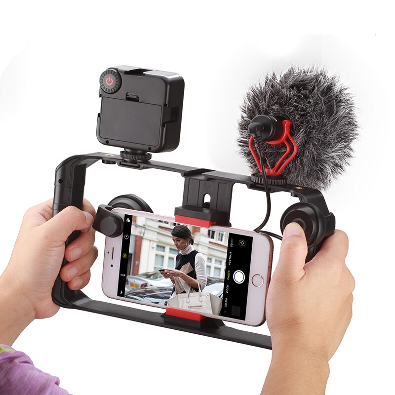 RoyaleGlow Smartphone Video Rig Stabilizer With Light