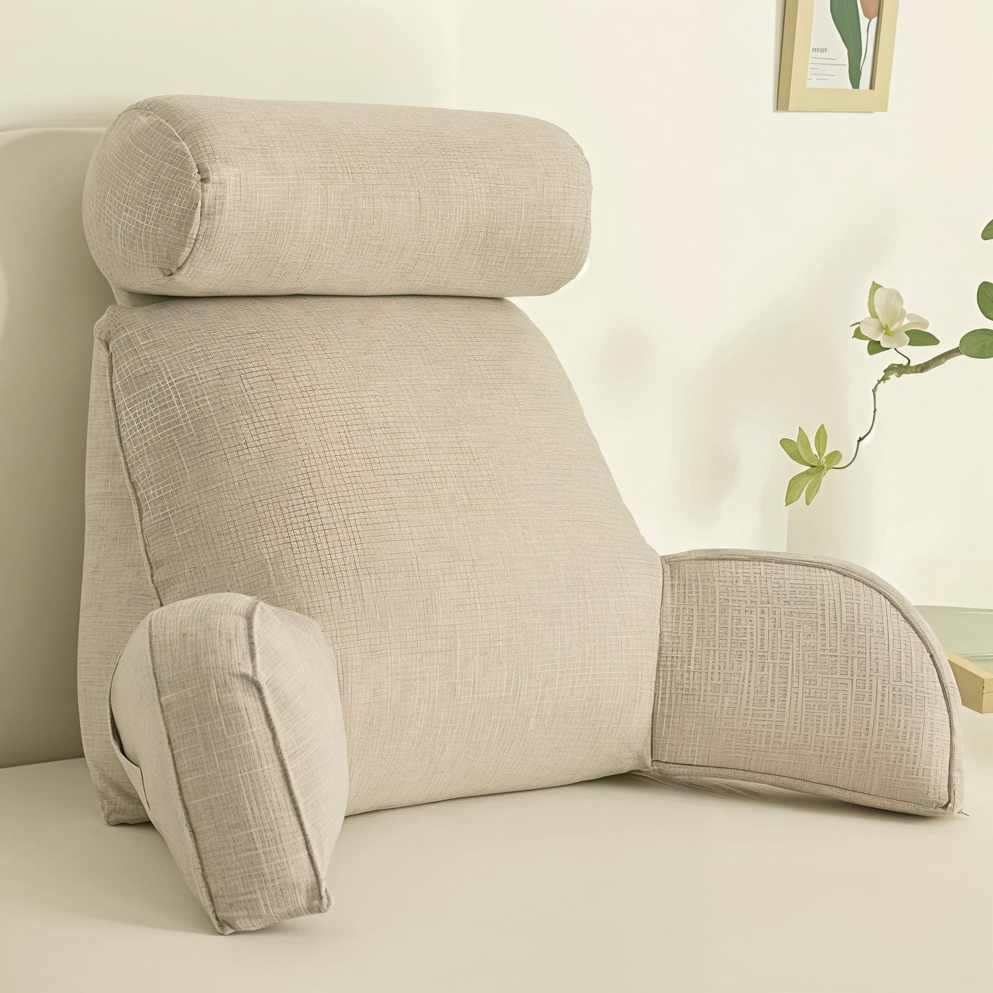 Deluxe Backrest Pillow – Your Ultimate Comfort Companion! - Cream