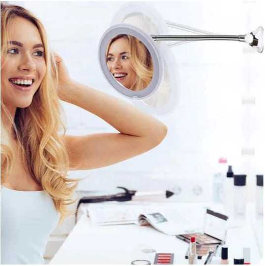Luxora 10X Magnifying LED Lighted Flexible Mirror