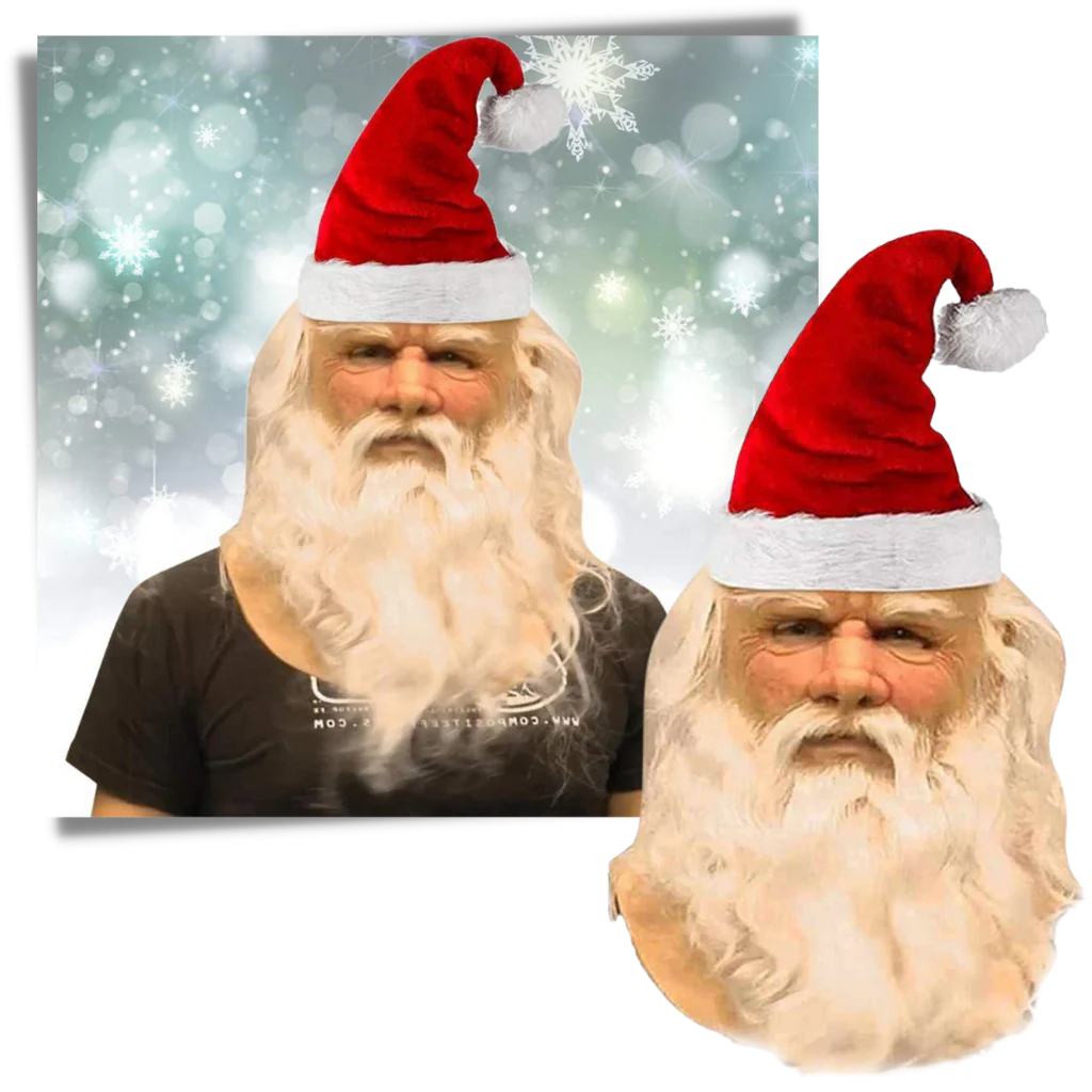 RoyaleGlow Cosplay Santa Mask for Holiday Fun and Parties