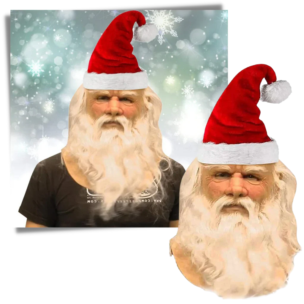 RoyaleGlow Cosplay Santa Mask for Holiday Fun and Parties