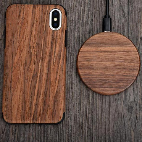 RoyaleGlow Fast Charging Wireless Charger (Wood) Stylish Design