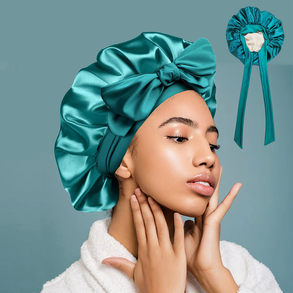 RoyaleGlow All-Night Silk Bonnet - Stays On All Night Guaranteed