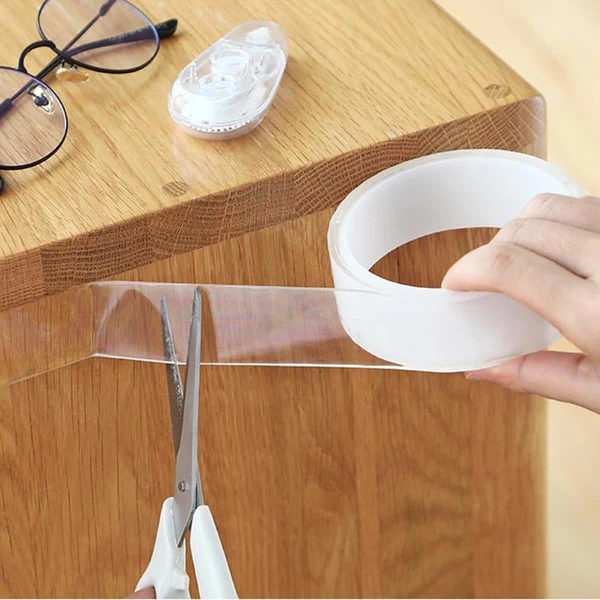 Luxora Transparent Sticky Nano Tape Double Sided Grip Reusable Home Tape Traceless Glue