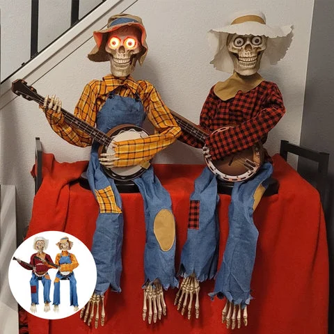 Luxora Funny Animated Dueling Banjo Skeletons Decoration