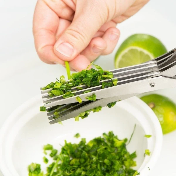 Royaleva 5 Blade Kitchen Salad Scissors for Fast Cutting