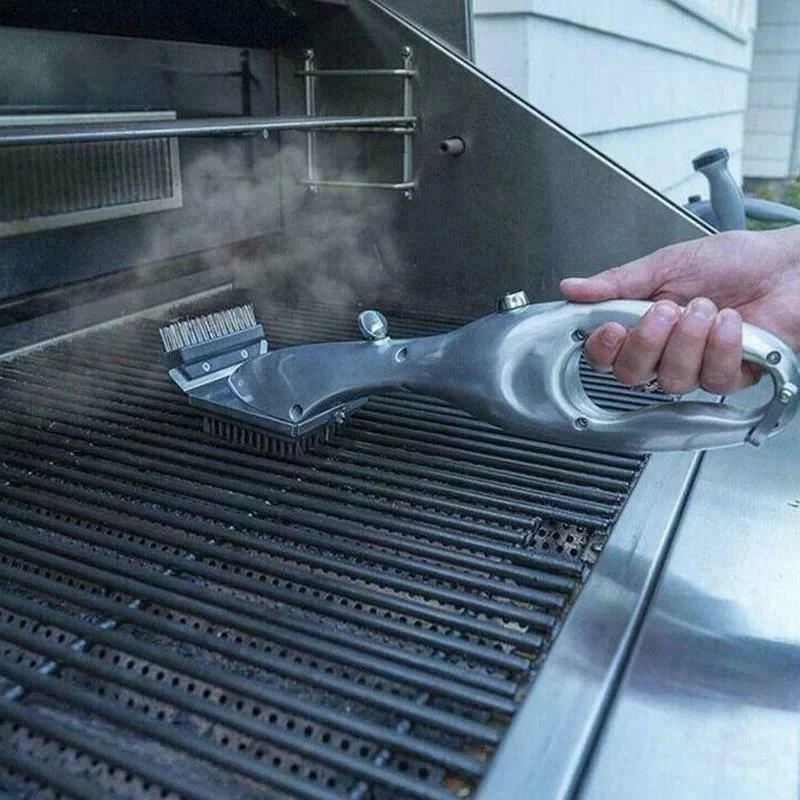 RoyaleGlow Barbecue Grill Outdoor Steam Cleaning Brush BBQ Cleaner Charcoal Scraper
