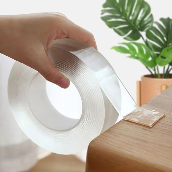 Luxora Transparent Sticky Nano Tape Double Sided Grip Reusable Home Tape Traceless Glue