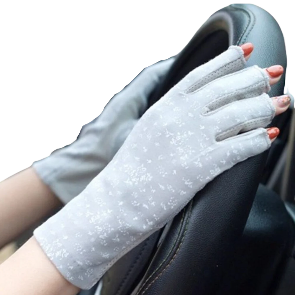 Luxora Stylish UV-Protective Cotton Gloves for Sun Safety