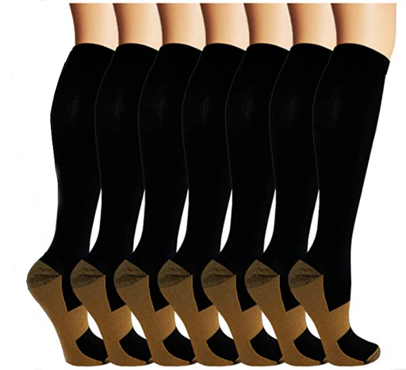 Royaleva Copper Compression Socks (7 Pairs) for Women & Men-Workout And Recovery