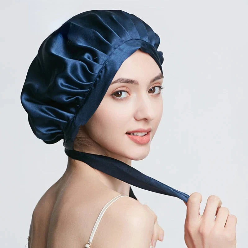 RoyaleGlow All-Night Silk Bonnet - Stays On All Night Guaranteed