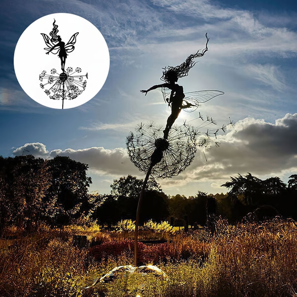 Royaleva Fairy Steel Garden Sculptures for Enchanting Décor