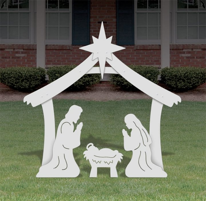 Royaleva Holy Night Outdoor Christmas Nativity Set 4-Piece