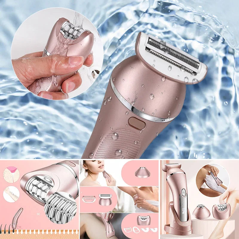 Luxora 3-in-1 Waterproof Electric Shaver for Women
