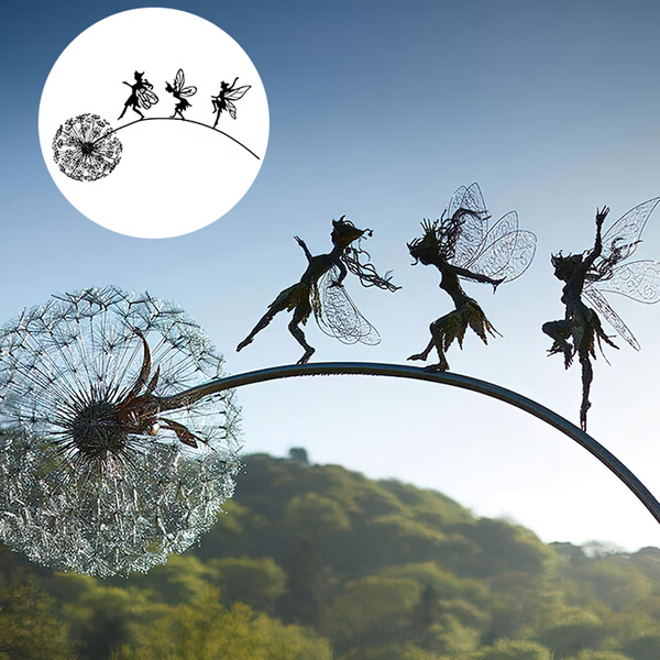 Royaleva Fairy Steel Garden Sculptures for Enchanting Décor