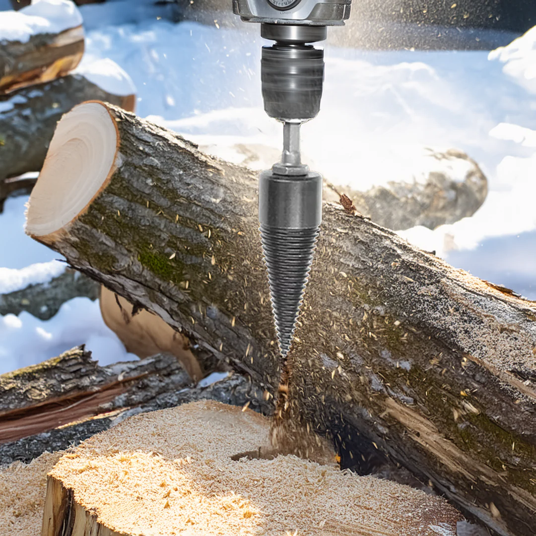 Luxora Universal Firewood Splitter Drill Bit for Quick Splitting