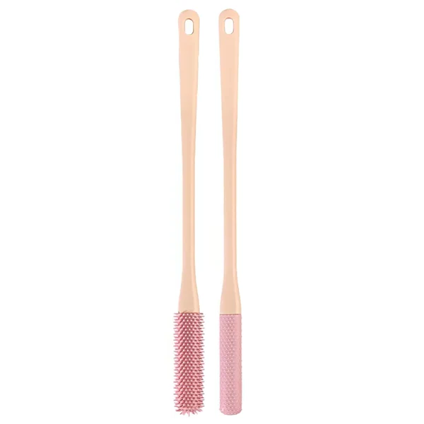 RoyaleGlow Toe Gap Cleaning Brush with Long Handle Gray-1 Set