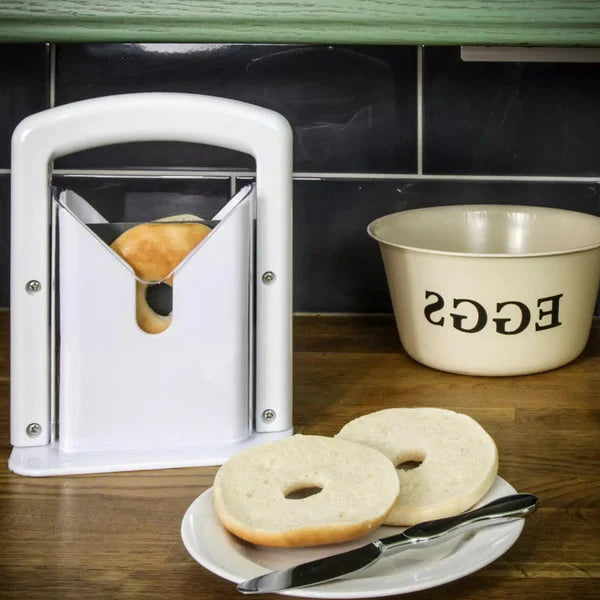 Luxora Stainless Steel Bagel Slicer For Small & Large Bagels