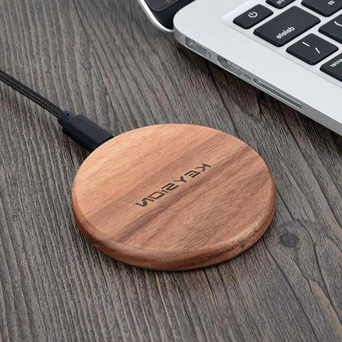 RoyaleGlow Fast Charging Wireless Charger (Wood) Stylish Design