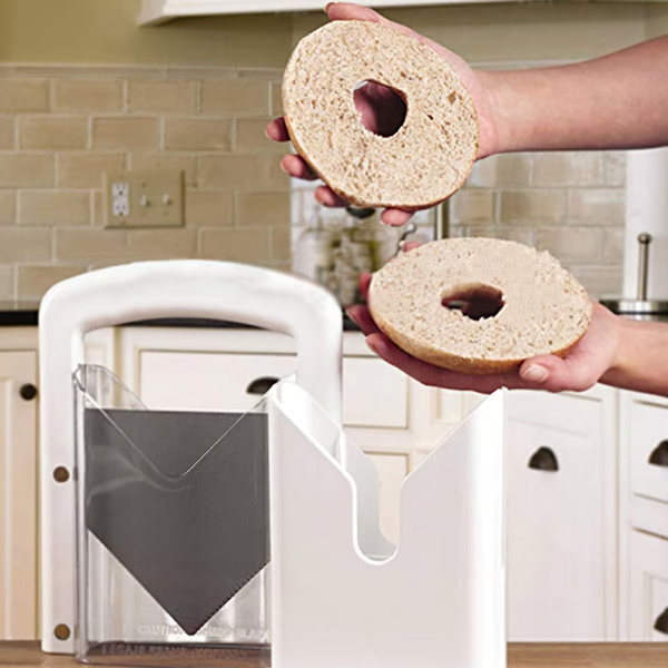Luxora Stainless Steel Bagel Slicer For Small & Large Bagels