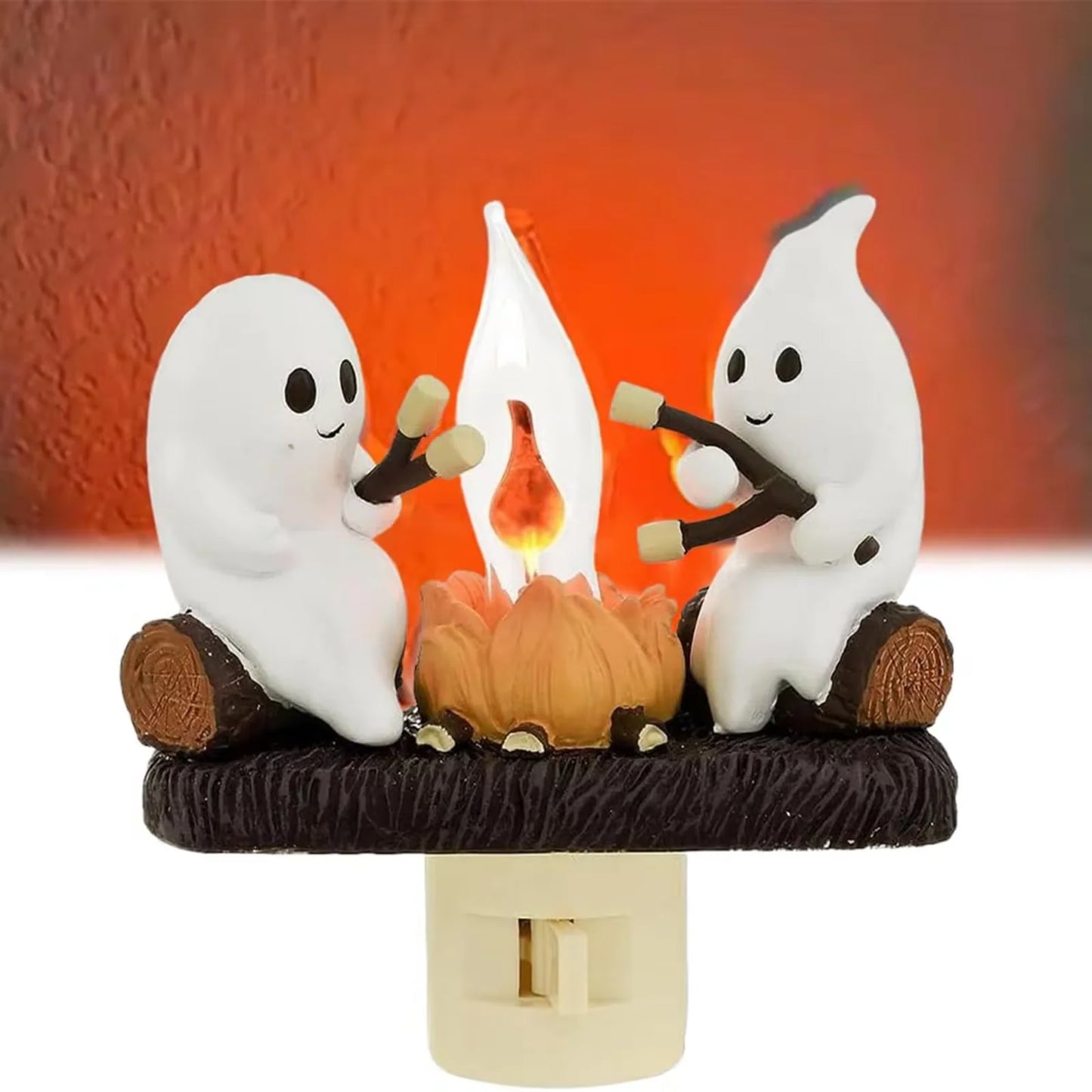 Royaleva Halloween Ghost Bonfire Night Light - Campfire Flicker Flame Night Light