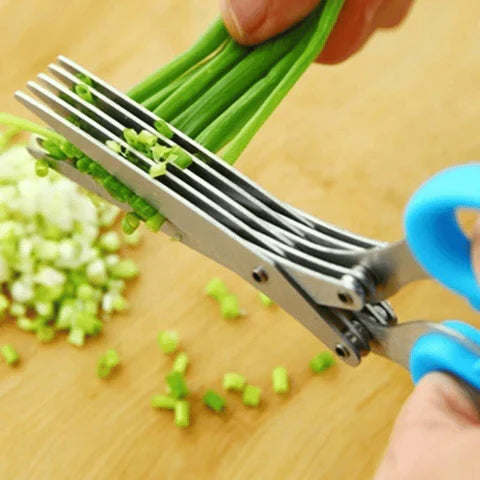 Royaleva 5 Blade Kitchen Salad Scissors for Fast Cutting