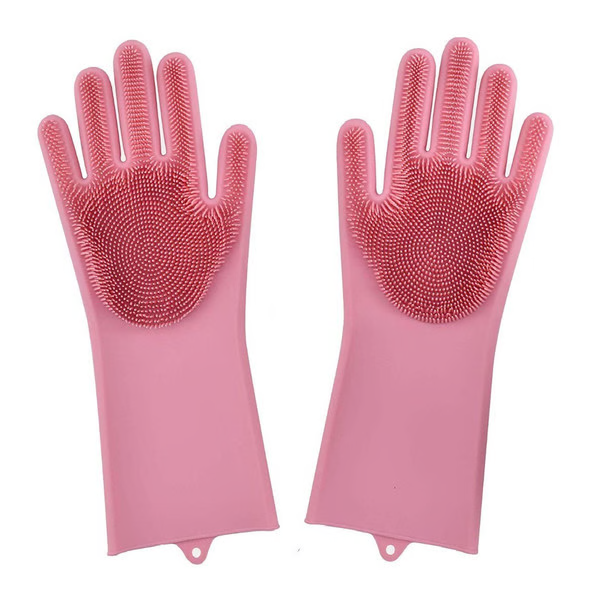 RoyaleGlow Magic Silicone Dishwashing Gloves - Reusable Cleaning Gloves