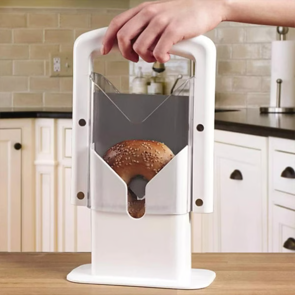 Luxora Stainless Steel Bagel Slicer For Small & Large Bagels
