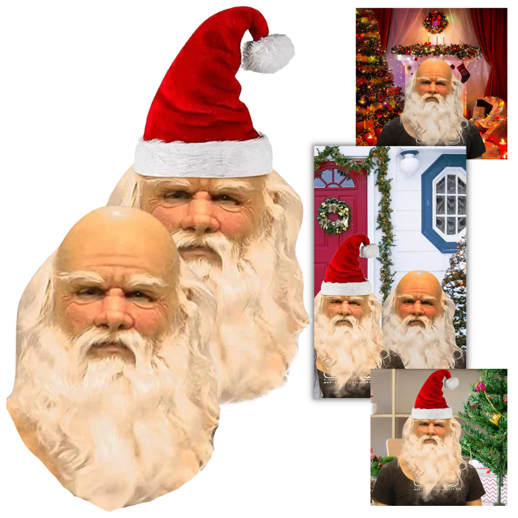 RoyaleGlow Cosplay Santa Mask for Holiday Fun and Parties