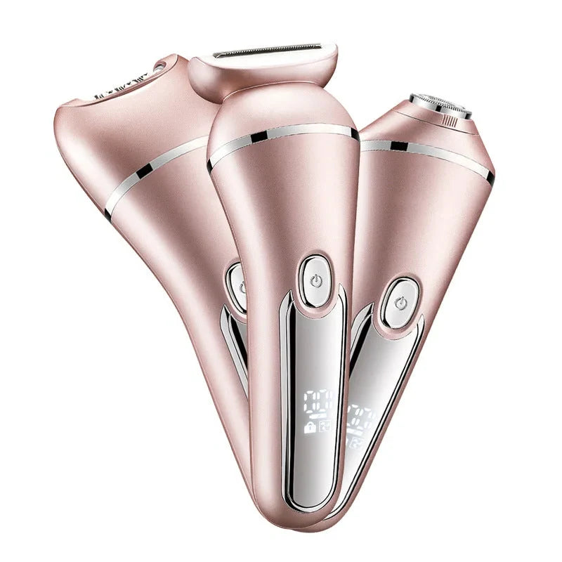 Luxora 3-in-1 Waterproof Electric Shaver for Women