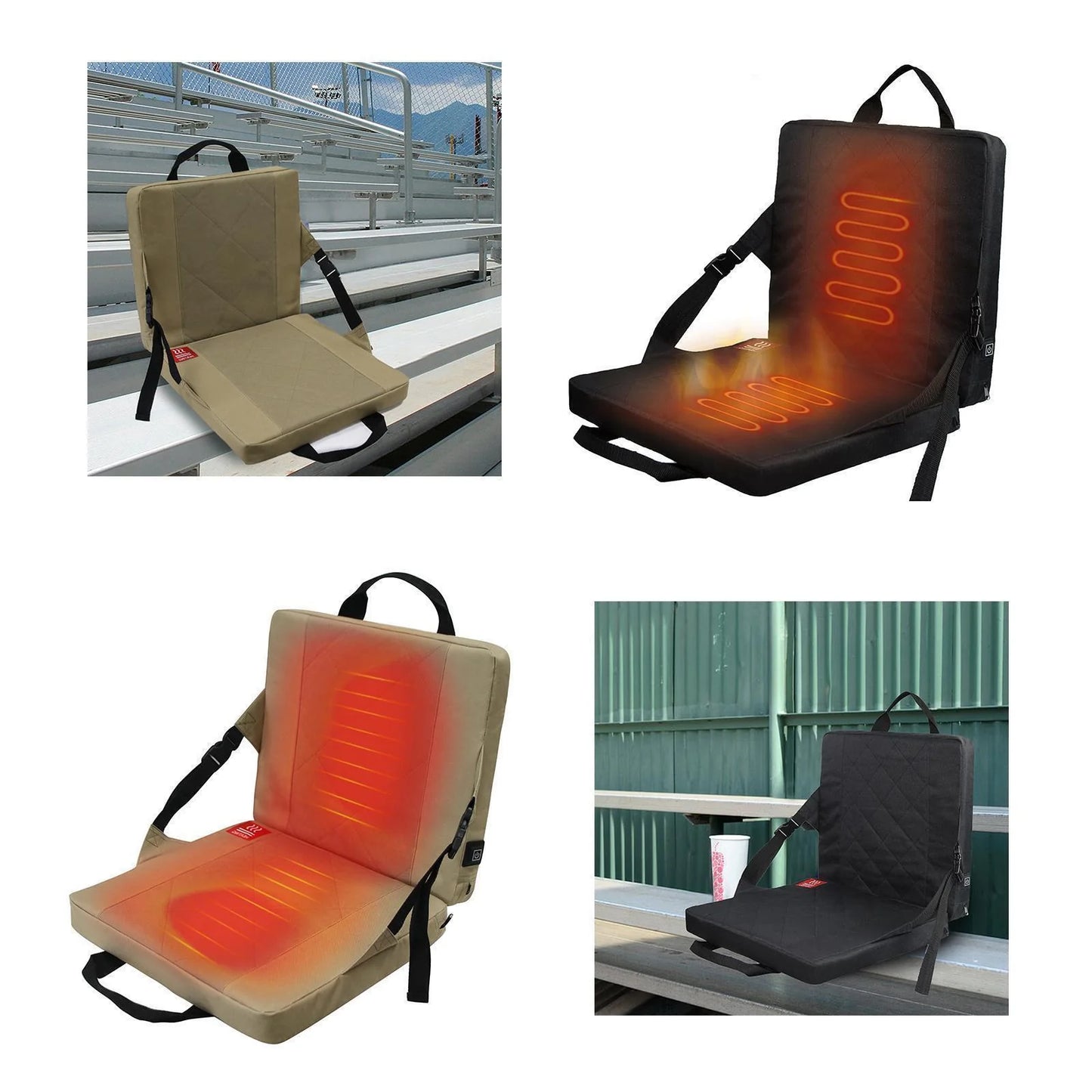 Royaleva Foldable Heated Seat Cushion - 3 Level Temperature Controller Seat Cushion Heater Pad