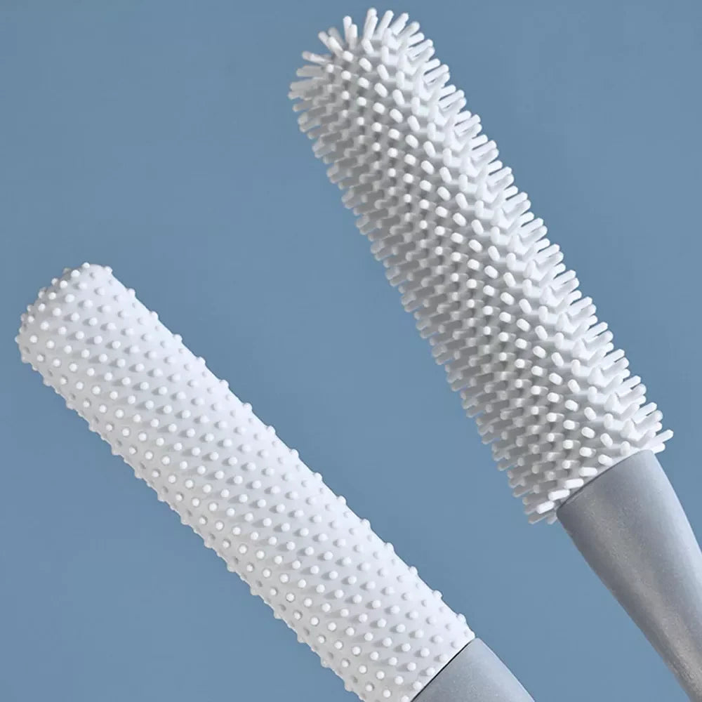 RoyaleGlow Toe Gap Cleaning Brush with Long Handle Gray-1 Set