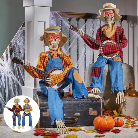 Luxora Funny Animated Dueling Banjo Skeletons Decoration