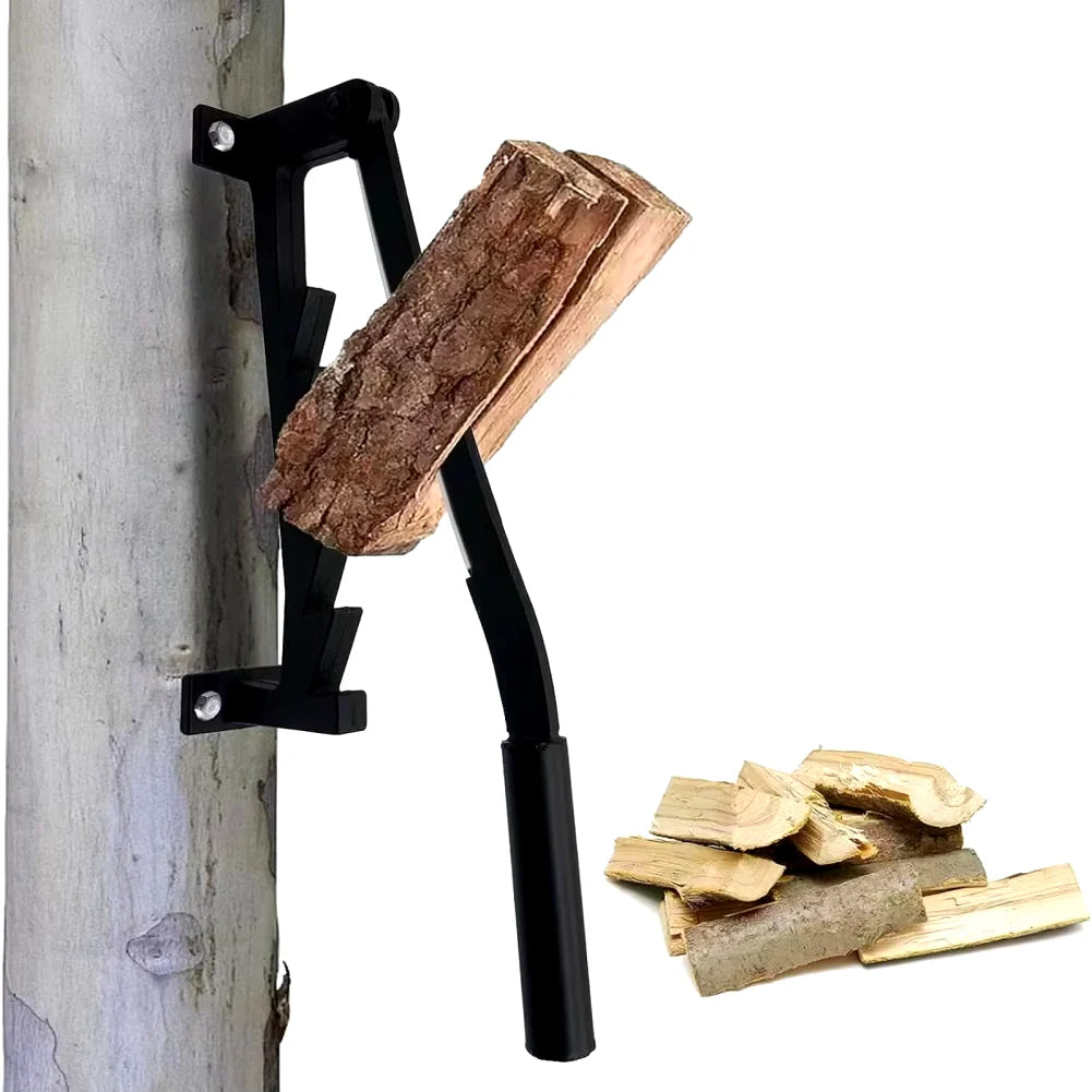 Hanging Carbon Steel Firewood Chopping Machine - Portable Wall Mounted Wood Kindling Splitter